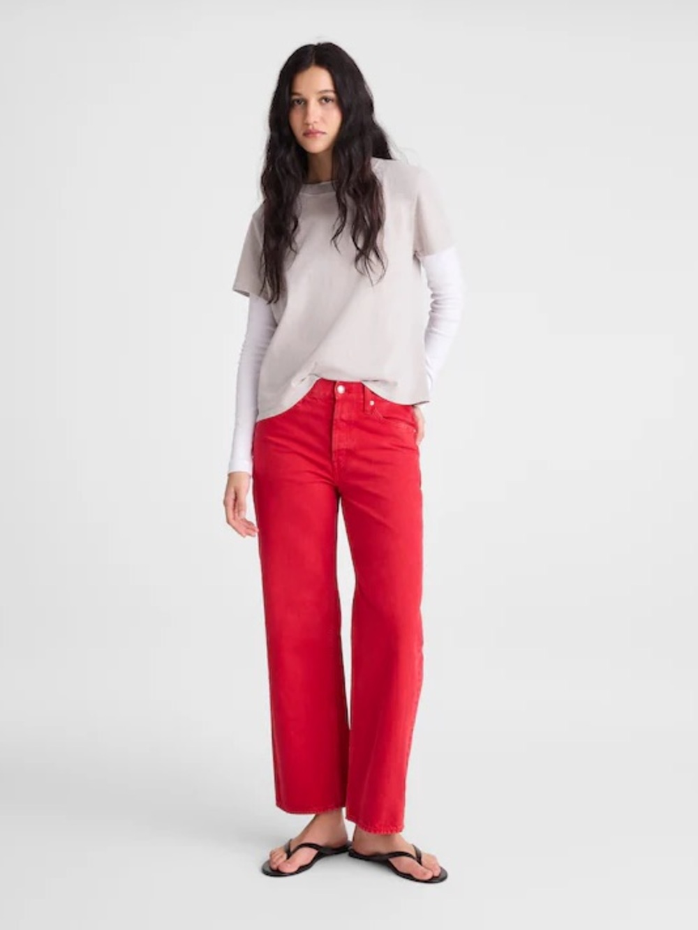 MADEWELL Low Slung Baggy Crop Jean, Size 27